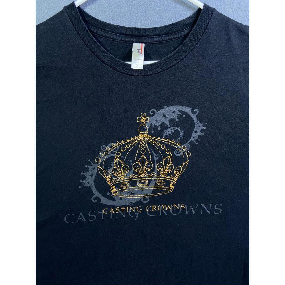 Vintage Contemporary Christian Rock Band Casting Crowns TShirt Anvil Red Bar 90s